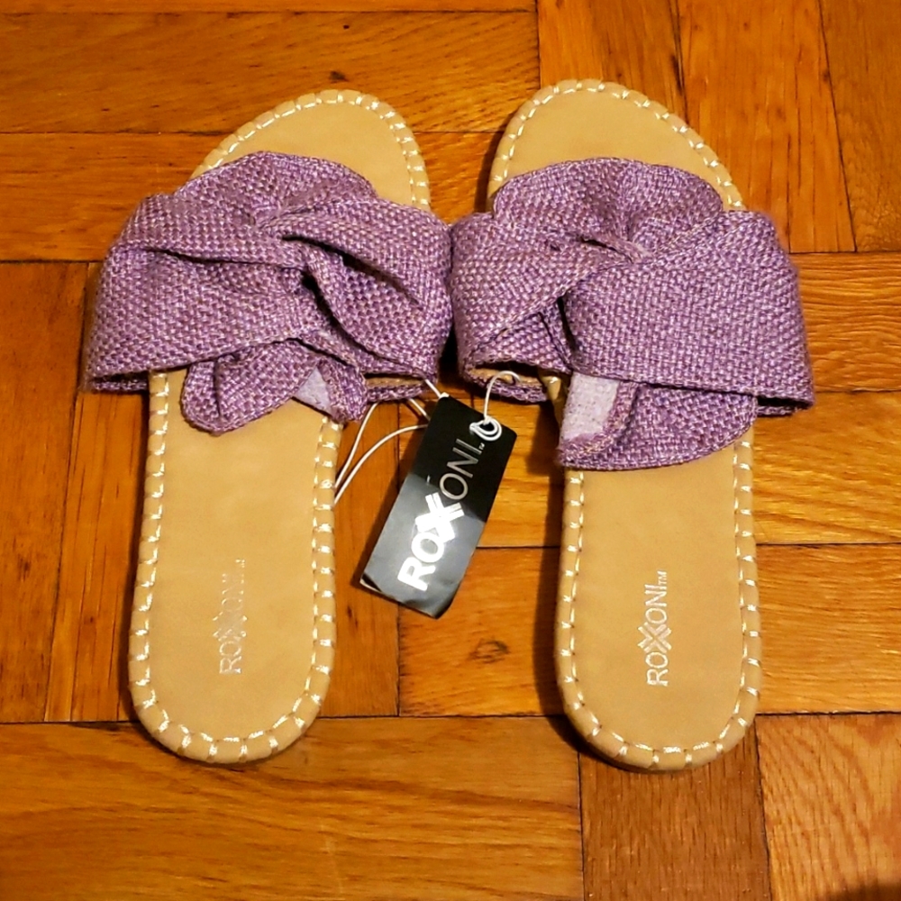 " Roxoni " Purple Floral Sandals 💋